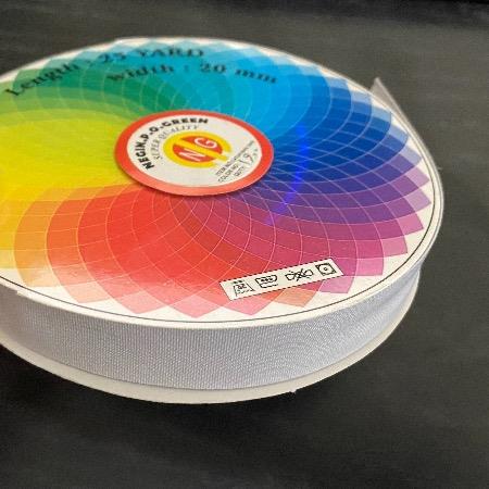 نوار اریب کتان سفید