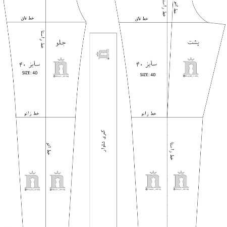 پک الگوی شلوار زنانه 38 تا 48