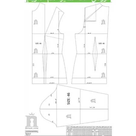 پک الگوی بالاتنه و آستین سایز 38 تا 48